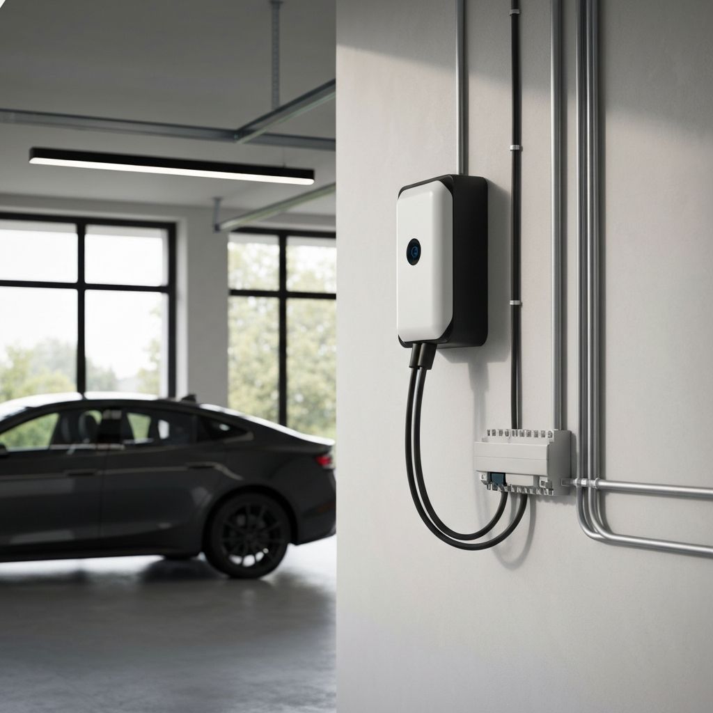 Garage EV charger installation